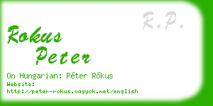 rokus peter business card