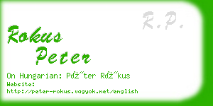 rokus peter business card